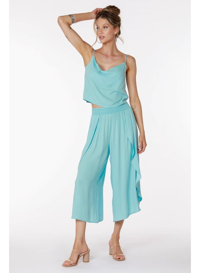 Wrapped Leg Beach Pants by Bobi - Bright Blue