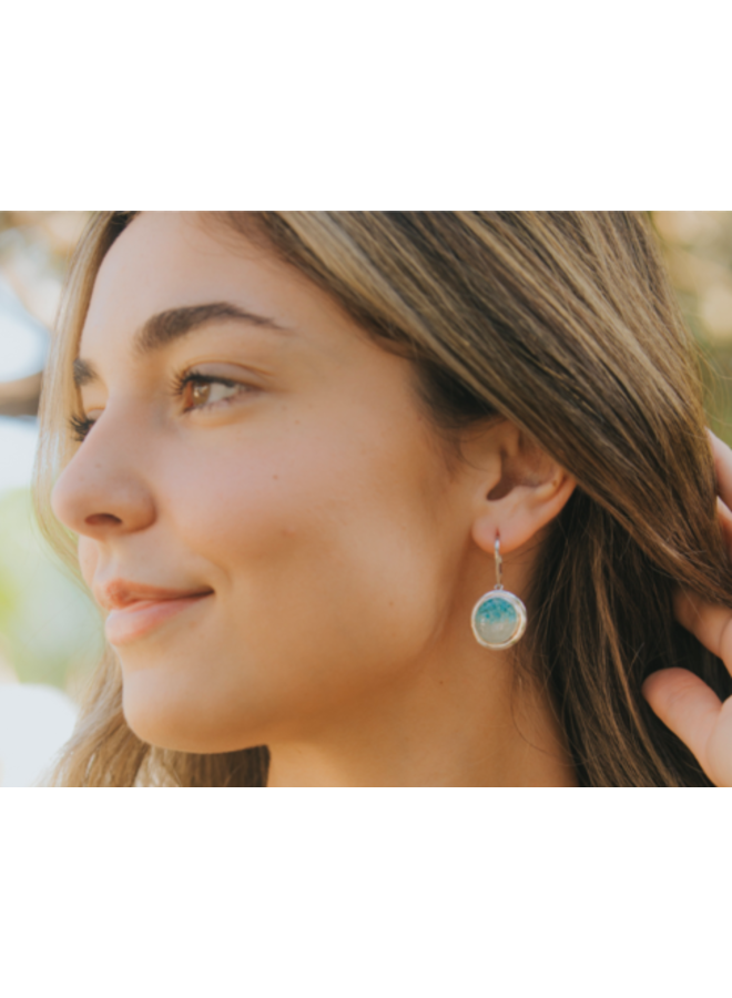 Sterling Silver Neptune Earrings - Islamorada Sand and Turquoise by Dune