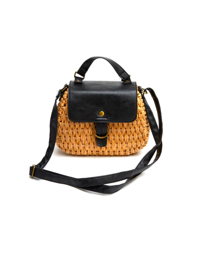 Circle Straw Crossbody Bag