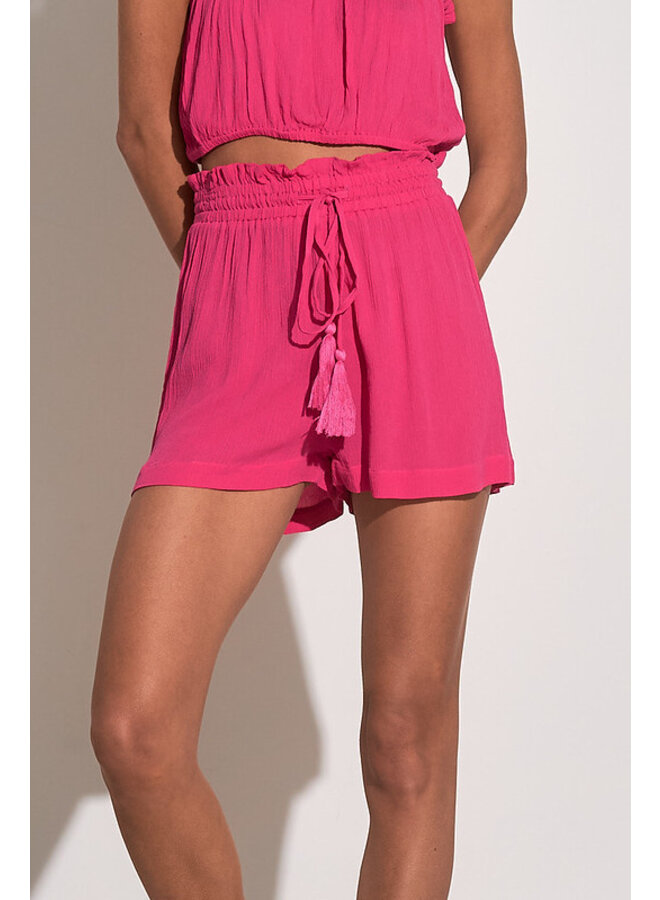 Smocked Waist Hot Pink Shorts Smocked Waist Hot Pink Shorts