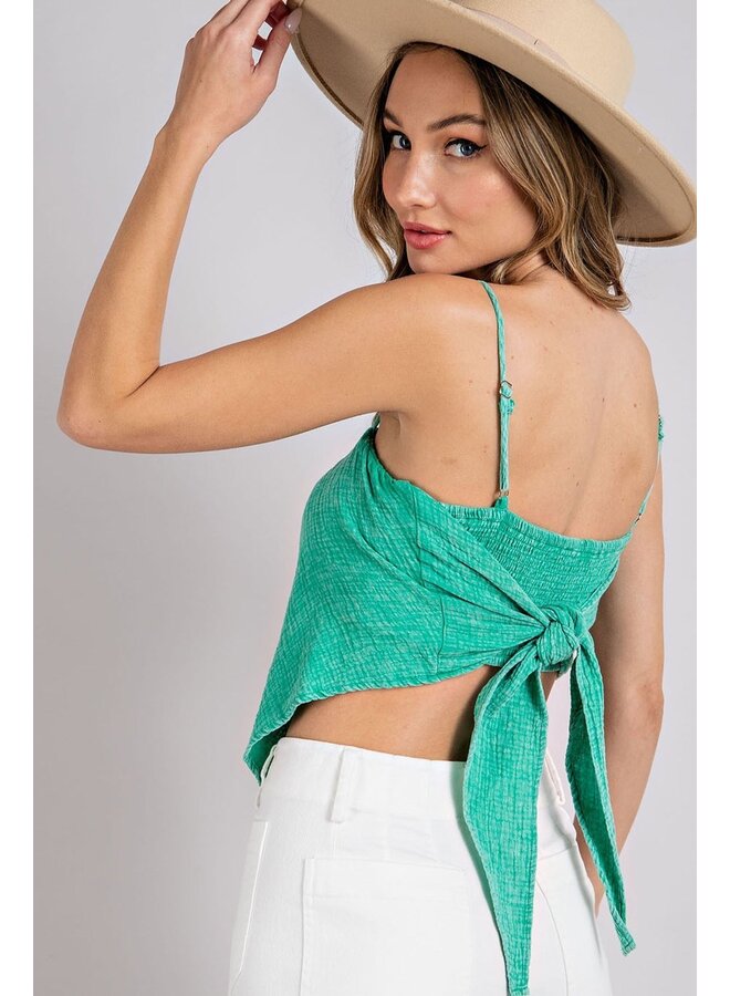 Vintage Was Bandana Tube Top by Eesome - Kelly Green