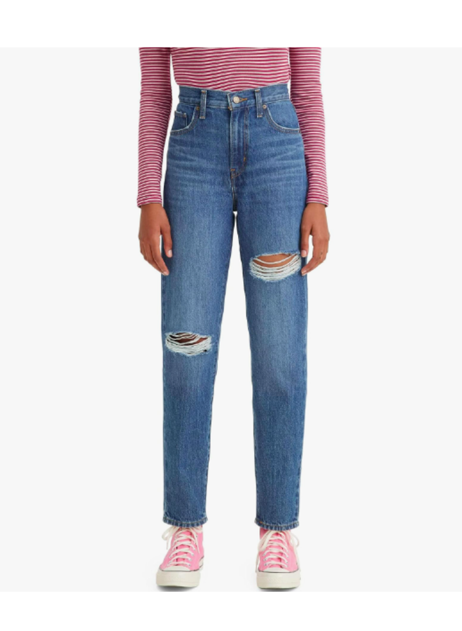 Levi's® HIGH WAISTED MOM - Jeans Tapered Fit - fun mom/destroyed