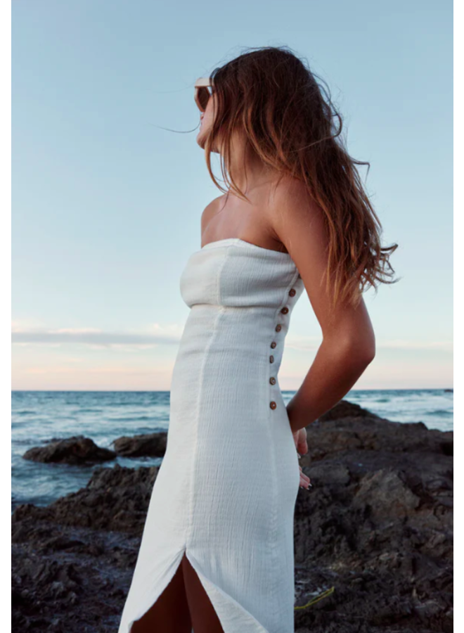Made Me Blush Strapless Midi Dress by Free People Ivory Miss