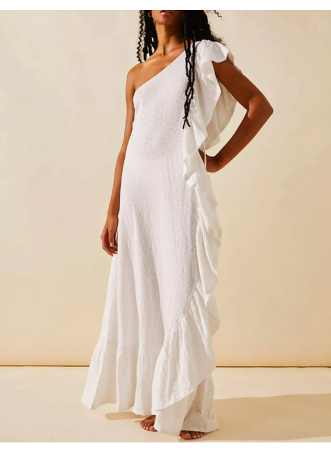 Elisa One Shouldered Maxi Dress by Free People - Ivory