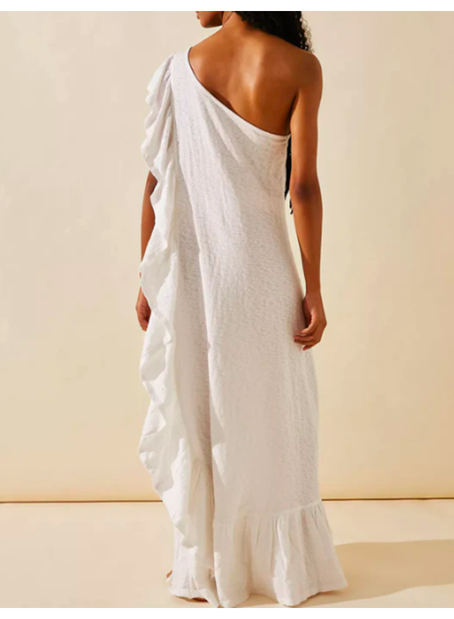 Elisa One Shouldered Maxi Dress by Free People - Ivory