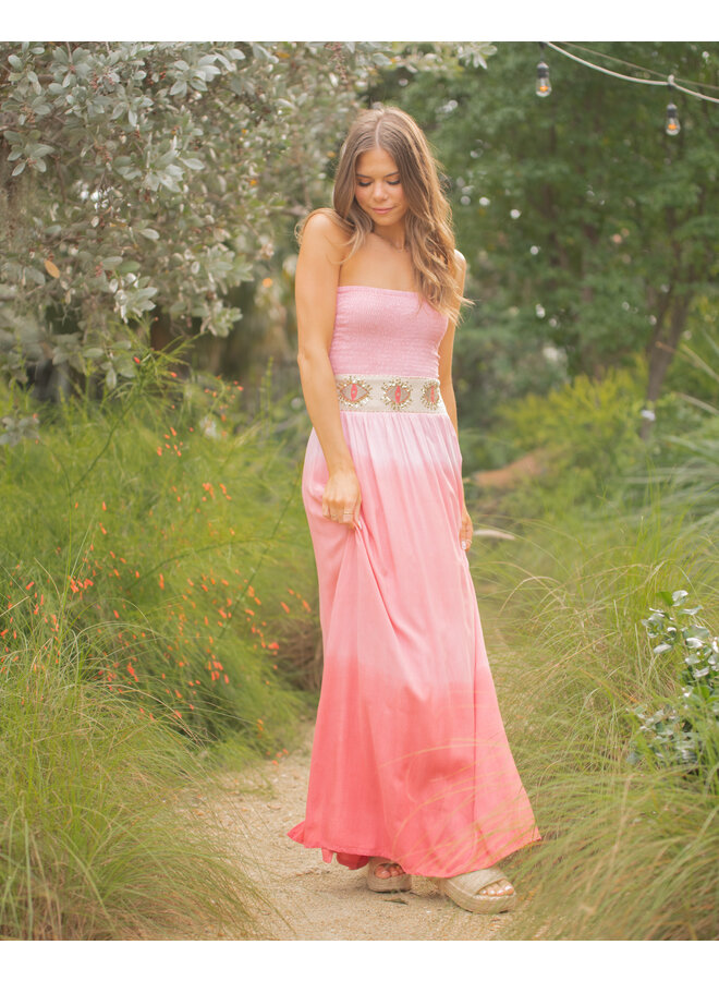 Good Luck Maxi Dress by Skemo - Coral