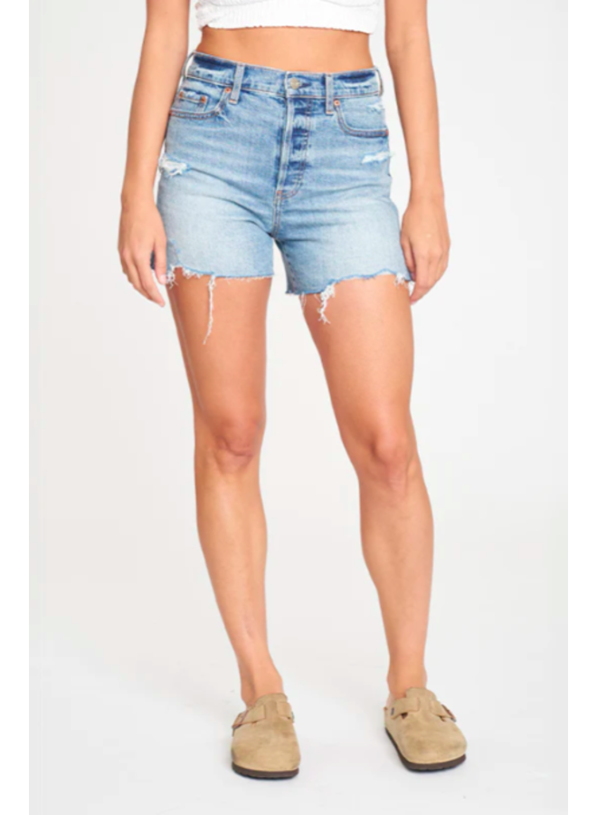 Bottom Line High Rise Jean Shorts by Daze - Time Out Vintage