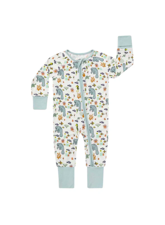 Footed Romper Pajama - Manatee - Emerson