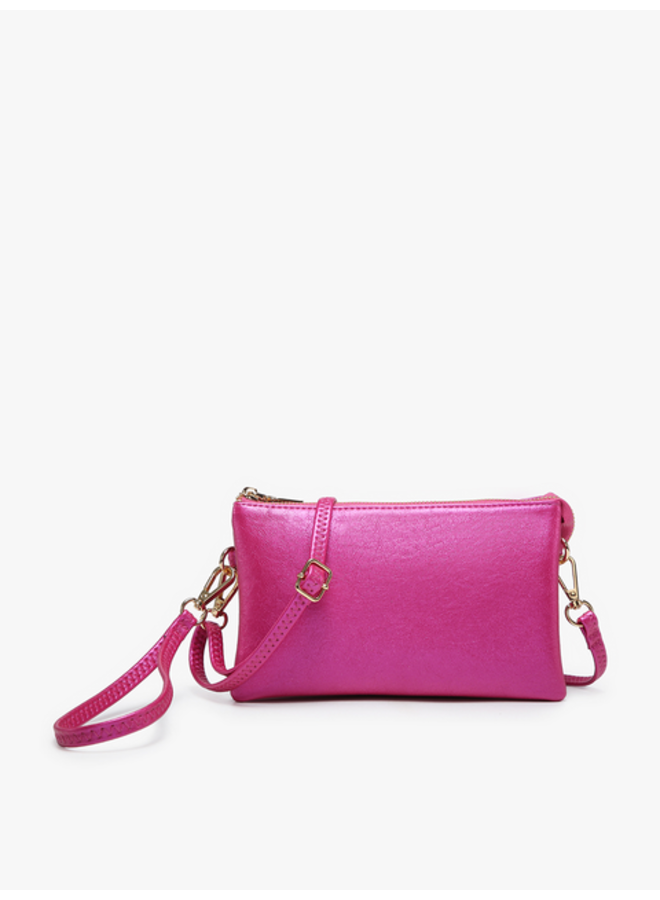 Riley Convertible Cross Body Purse, Wristlet or Clutch - Rubelite