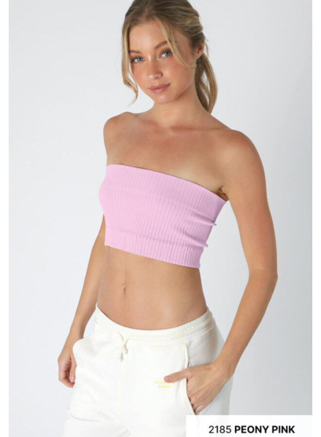 Wide Ribbed Tube Top by NikiBiki - Peony Pink