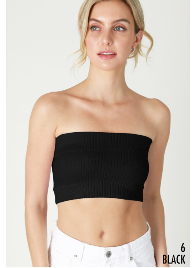 Wide Ribbed Tube Top by NikiBiki - Black