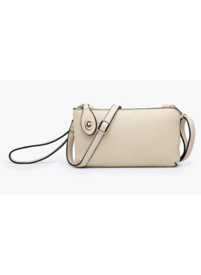 Kendall Convertible Cross Body Purse or Wristlet  -  Beige