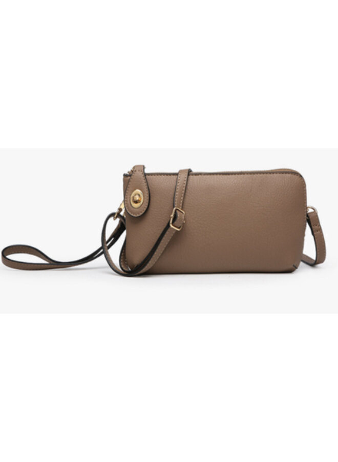 Kendall Convertible Cross Body Purse or Wristlet  -  Clay