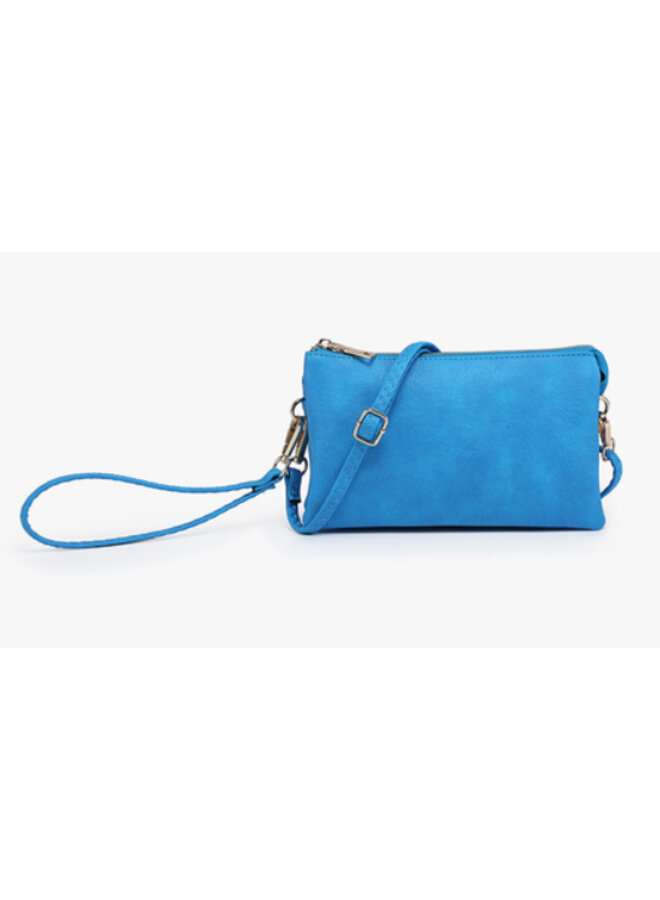 Riley Convertible Cross Body Purse, Wristlet or Clutch - Electric Blue