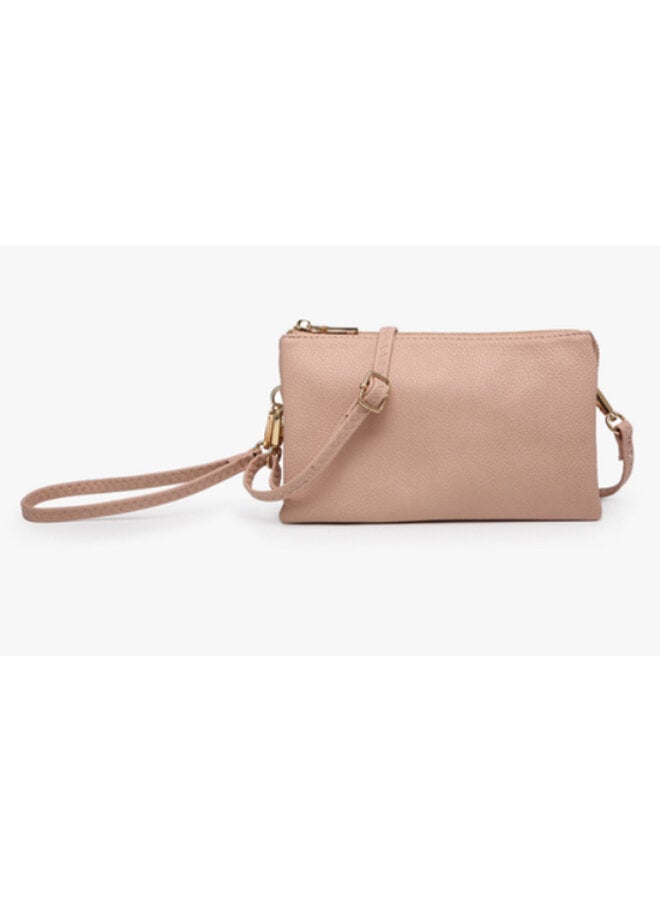 Riley Convertible Cross Body Purse, Wristlet or Clutch - Nude 22