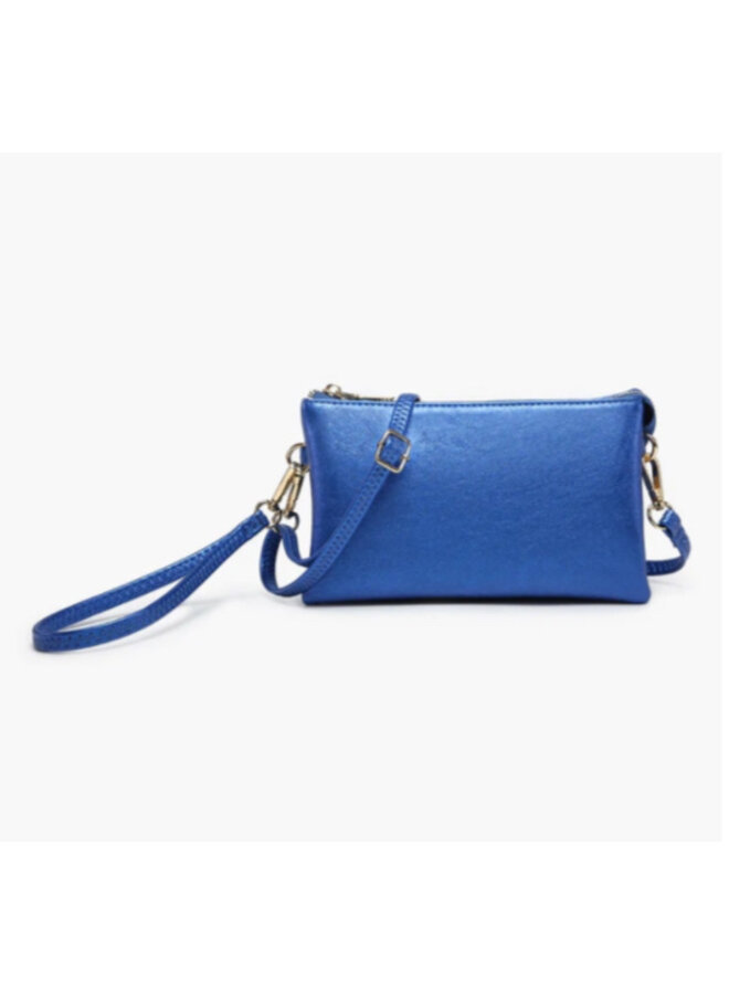 Riley Convertible Cross Body Purse, Wristlet or Clutch - Blue Agate