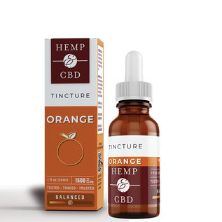 HEMP & CBD HEMP & CBD - BROAD SPECTRUM ORANGE TINCTURE IN MCT OIL - 1500MG