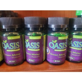 Oasis Botanicals Oasis Botanicals Green Malay Kratom75 Caps(200Pcs/MC)