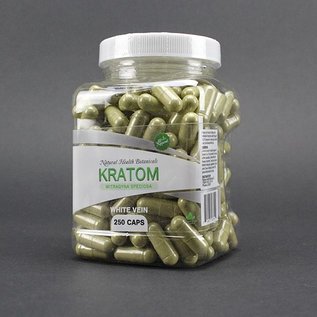 Natural Health Botanicals NHB Kratom - White Vein - 250 Capsules