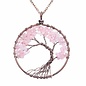 NOVELTY TREE OF LIFE GEMSTONE NECKLACE 17.5"