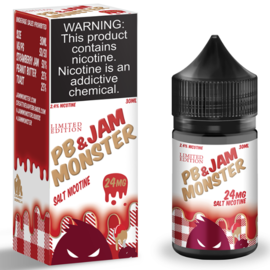 JAMMONST JAM MONSTER SALT - PB&JAM STRAWBERRY - 24MG - 30ML