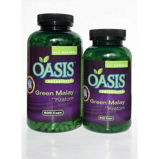 Oasis Botanicals Oasis Botanicals Green Maylay Kratom500Caps (50Pcs/Mc)