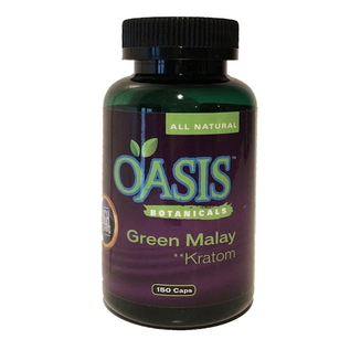 Oasis Botanicals Oasis Botanicals Green Malay Kratom150 Caps(100Pcs/Mc)