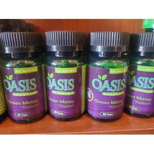 Oasis Botanicals Oasis Botanicals Green Malay Kratom75 Caps(200Pcs/MC)
