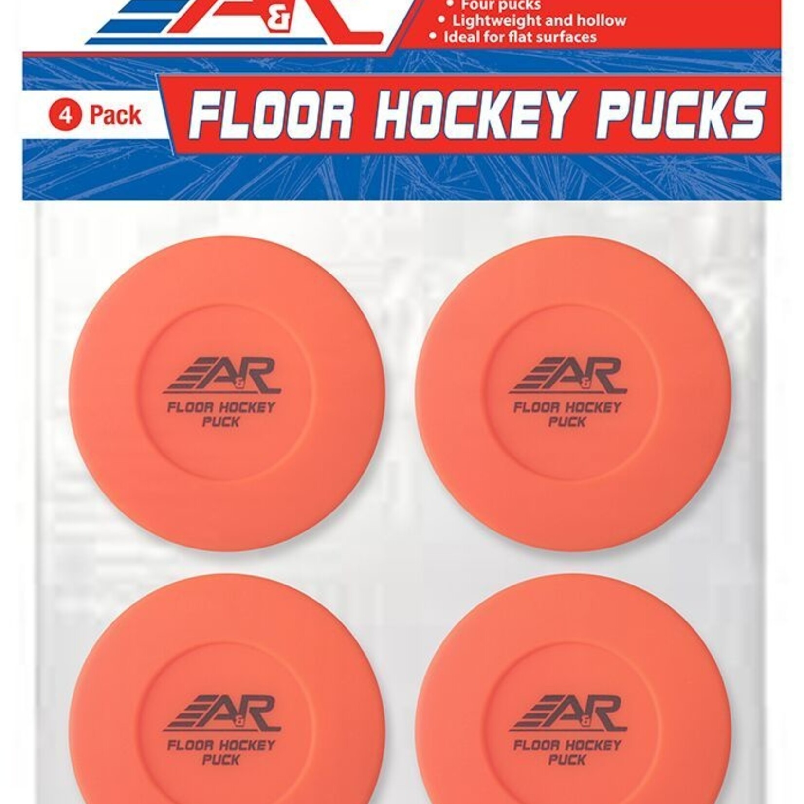 A&R A&R Street Hockey Puck (Orange) 4 Pack