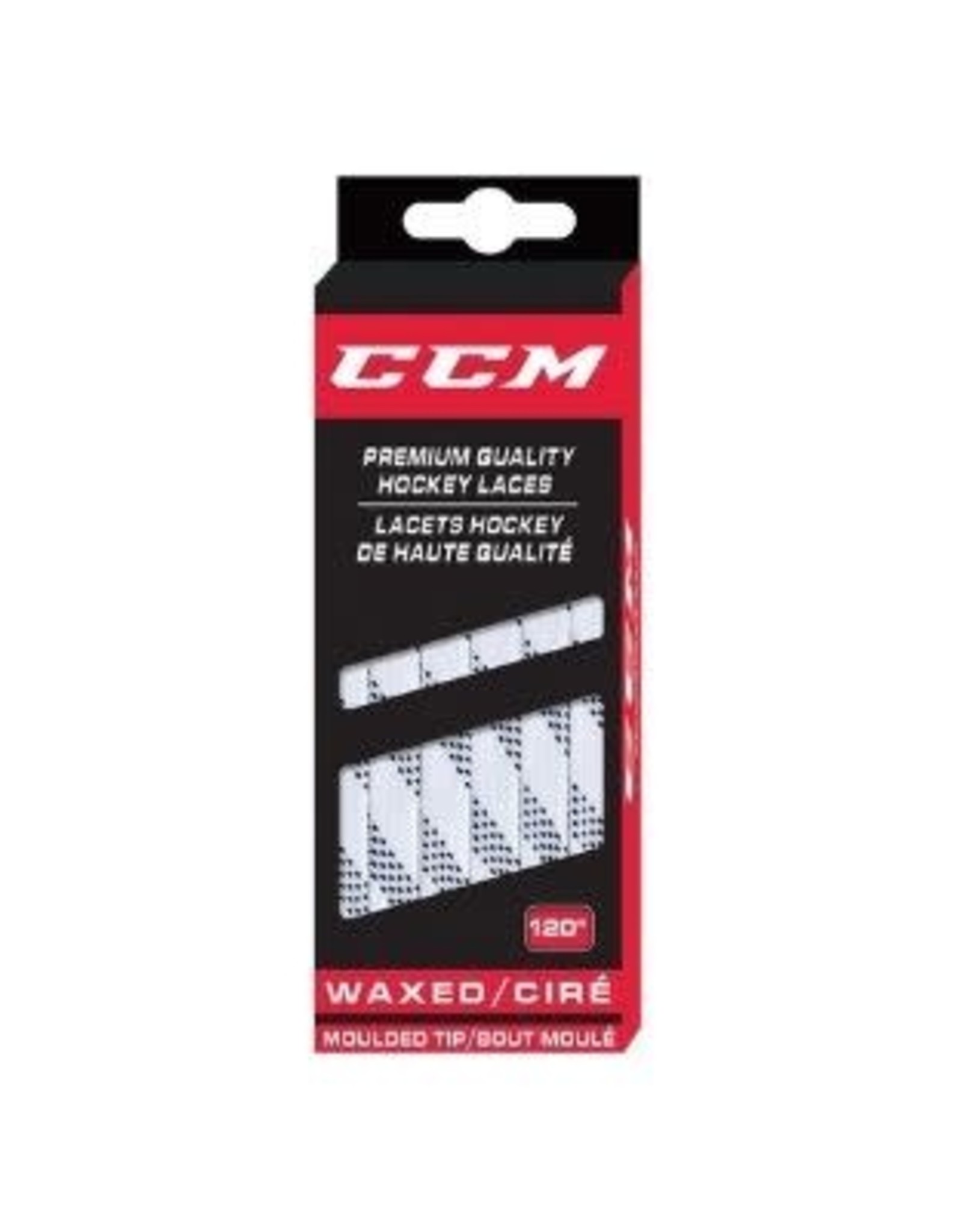 CCM CCM Waxed Molded Tip Laces (WHITE)