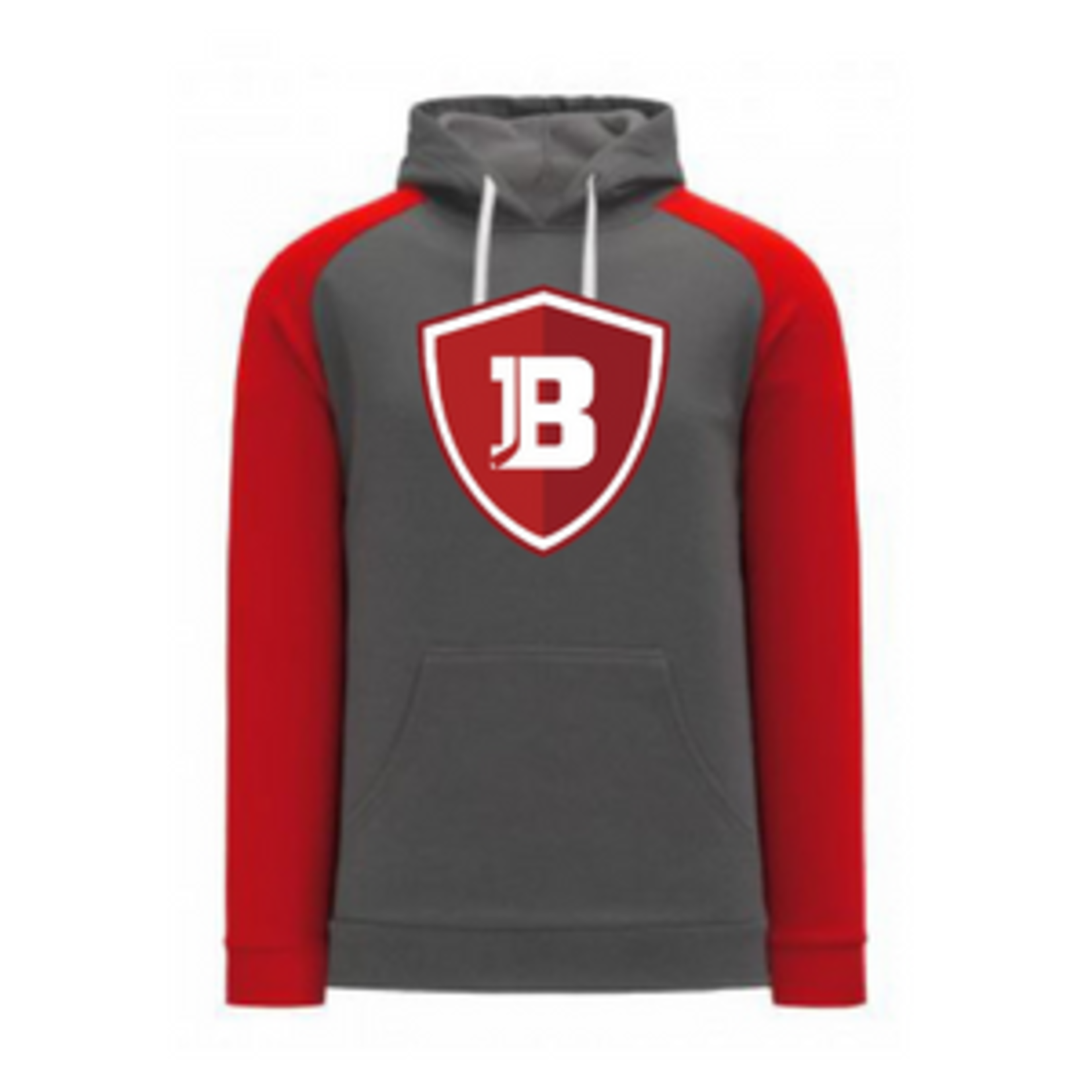 AK Bradley AK Grey/Red Logo Lace Up Hoodie (SENIOR)