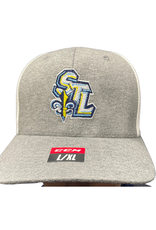 CCM STING CCM STL Logo Grey/White Fitted Hat (L/XL)