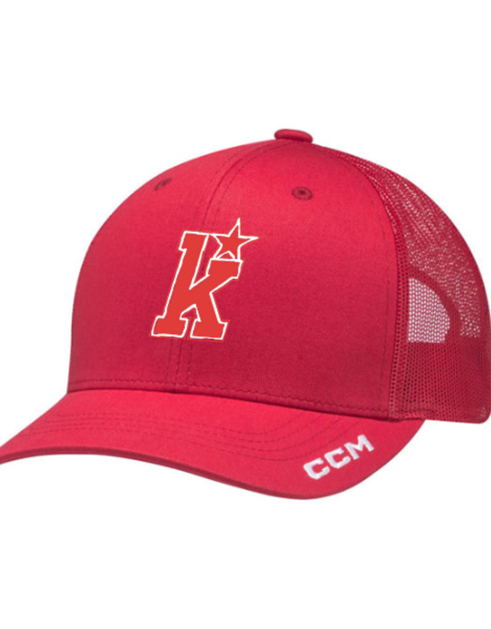 CCM Kirkwood "K" Logo CCM Trucker Hat (RED) YOUTH