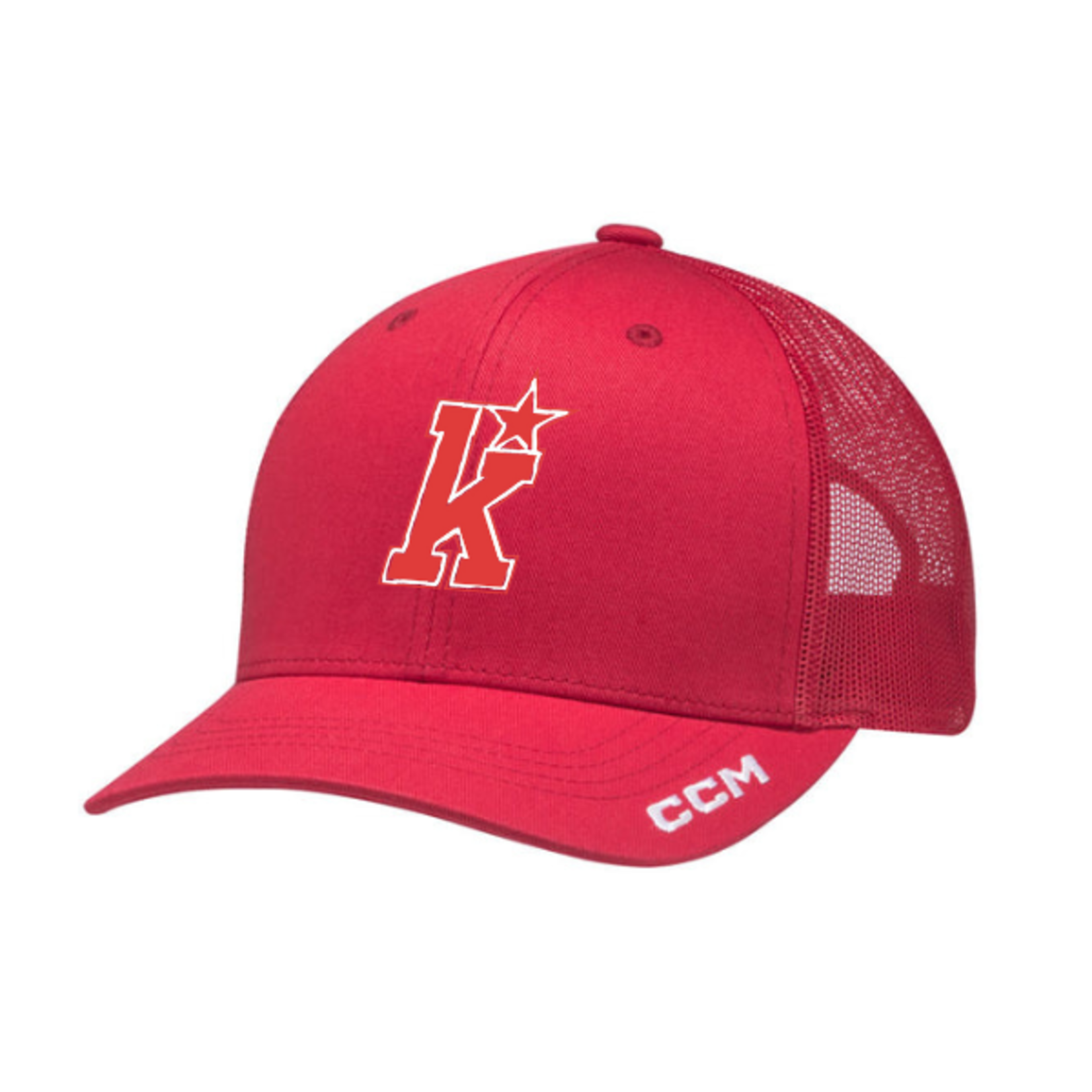 CCM Kirkwood "K" Logo CCM Trucker Hat (RED) YOUTH