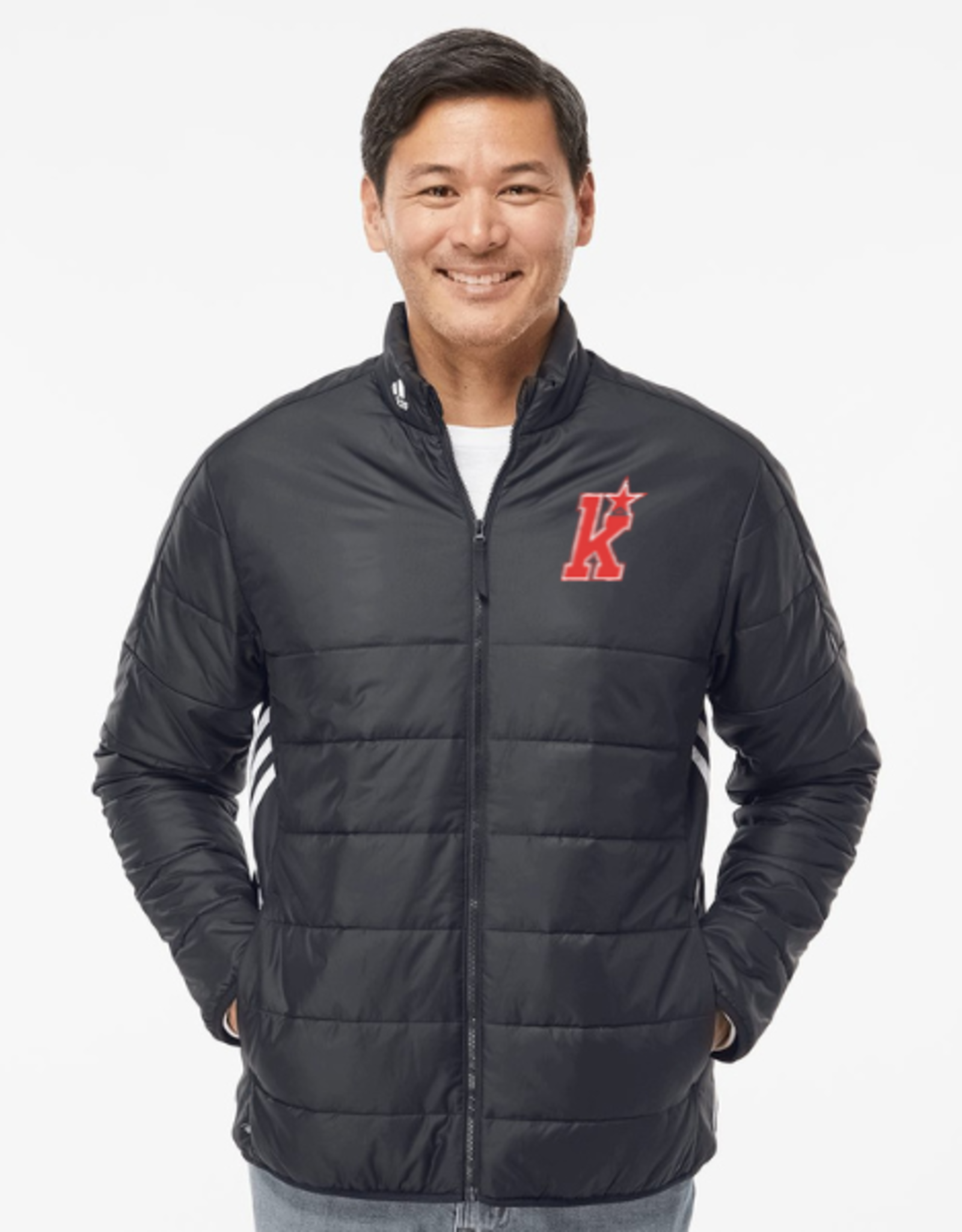 Adidas Kirkwood "K" Logo Adidas Puffer Jacket (MENS) BLACK