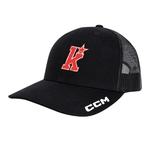CCM Kirkwood "K" Logo CCM Trucker Hat (BLACK) YOUTH