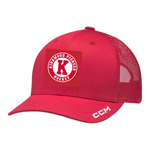 CCM Kirkwood High "K Logo" CCM Trucker Hat (RED) YOUTH