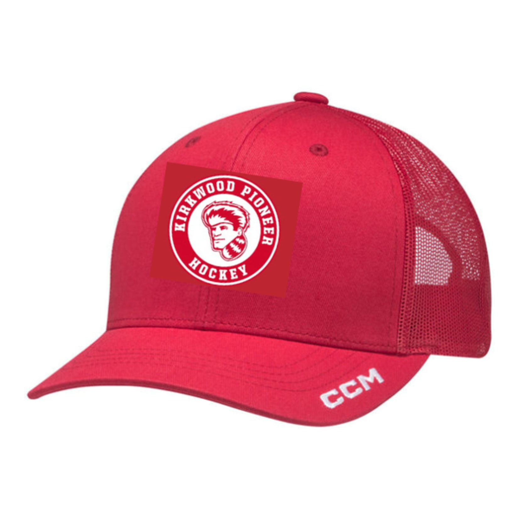 CCM Kirkwood "Pioneer" Logo CCM Trucker Hat (RED) YOUTH