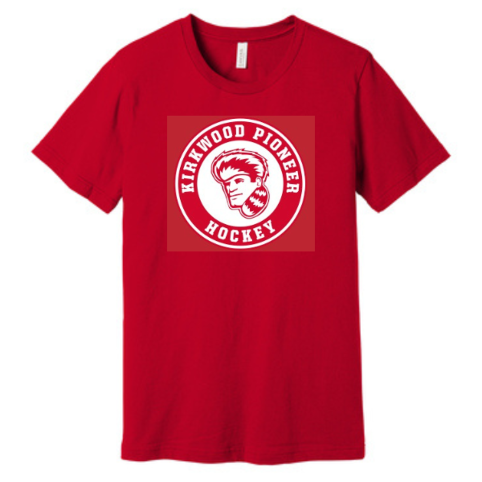 Bella Canvas Kirkwood High Pioneer Logo T-Shirt (SENIOR) RED
