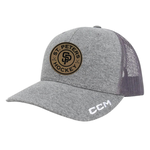 CCM STP CCM Trucker Hat-Leather Patch (GREY) SENIOR