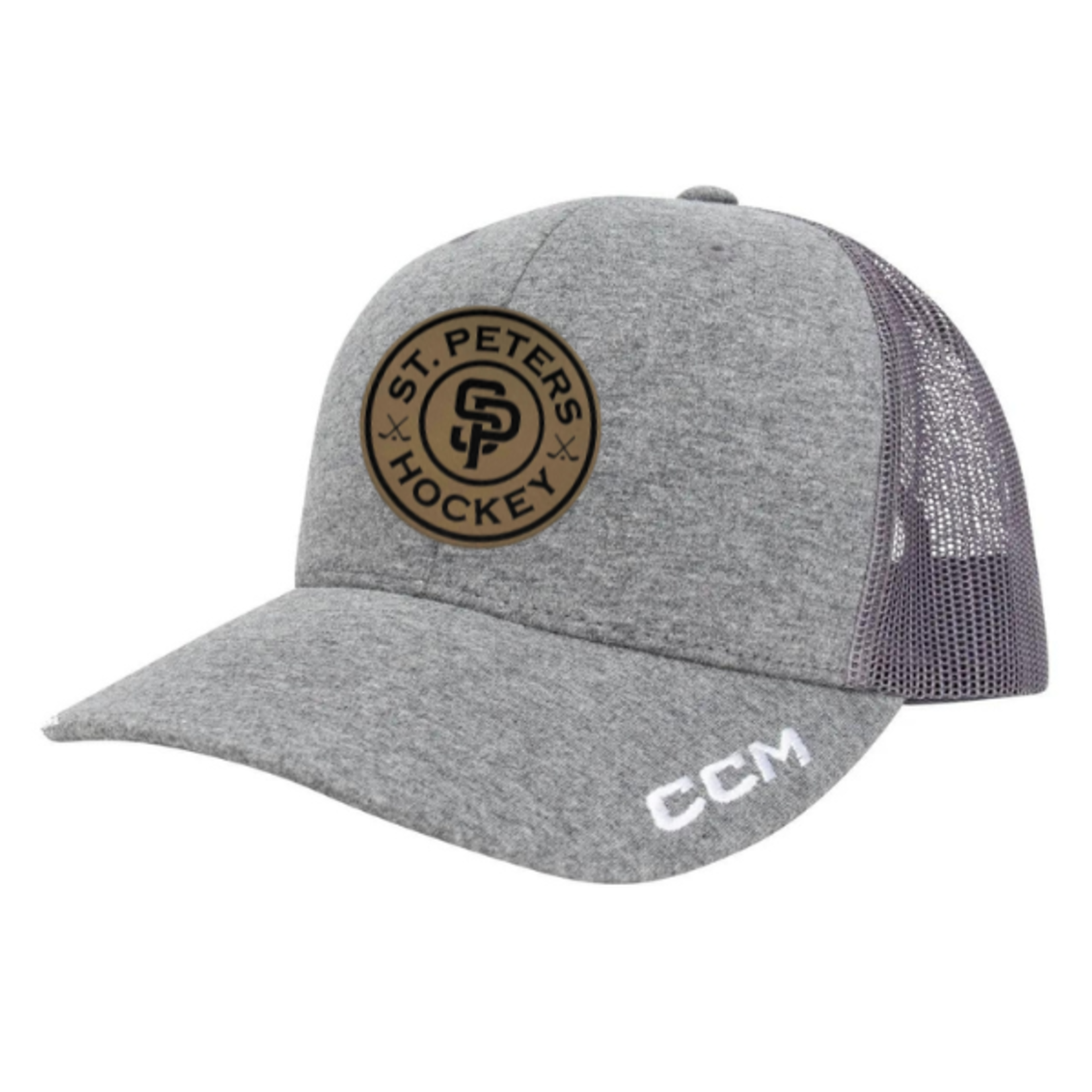 CCM STP CCM Trucker Hat-Leather Patch (GREY) YOUTH