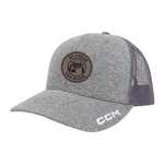 CCM AAA Blues CCM Leather Patch Trucker Hat (GREY) YOUTH