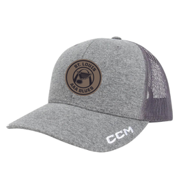 CCM AAA Blues CCM Leather Patch Trucker Hat (GREY) YOUTH