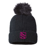 New Era Hockey Club Girls New Era Faux Fur Pom Beanie (WOMENS)