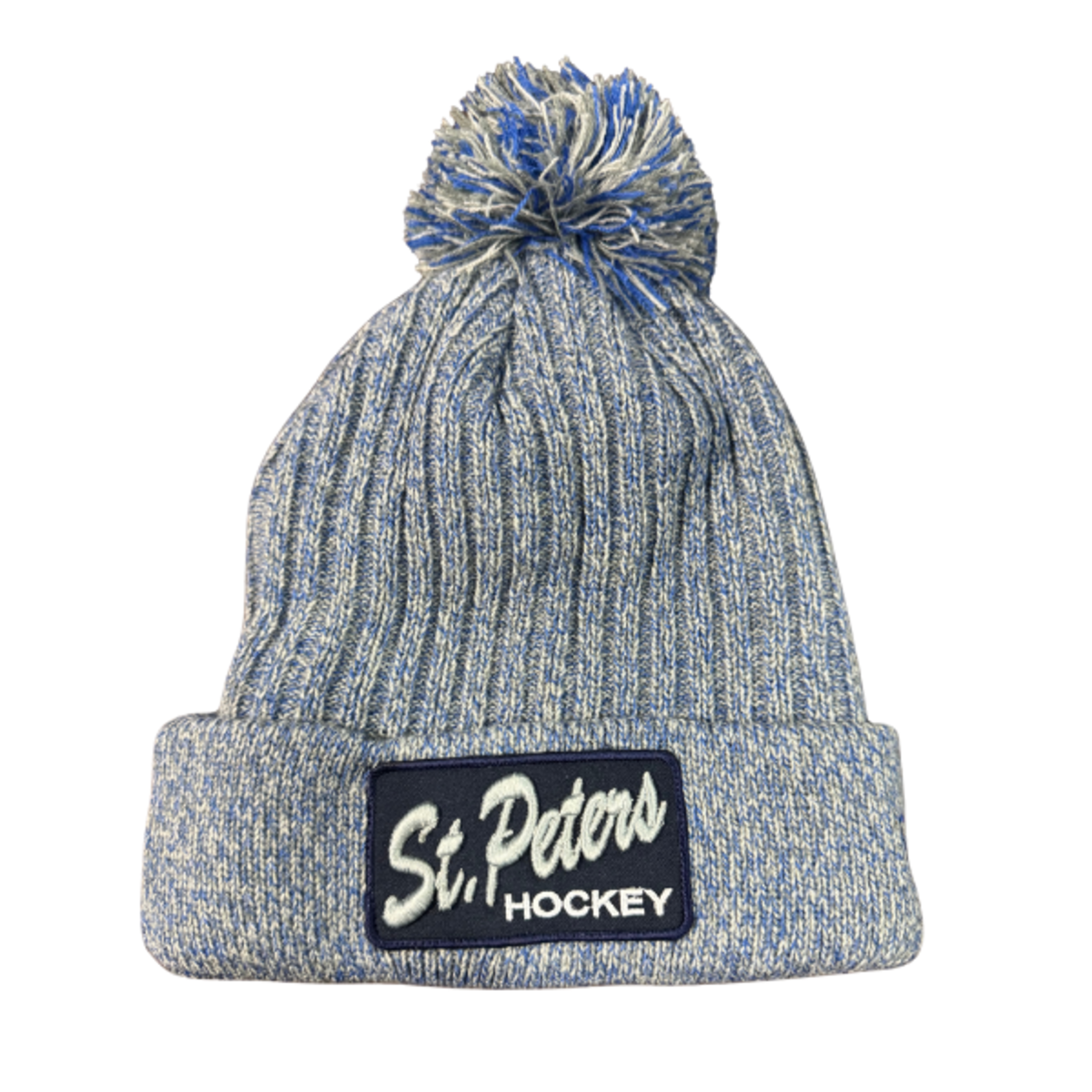 Bauer STP Baseball Patch Bauer New Era Team Pom Knit (ROYAL/GREY)