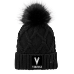 New Era AIC Vikings New Era Faux Fur Pom Beanie (WOMENS)