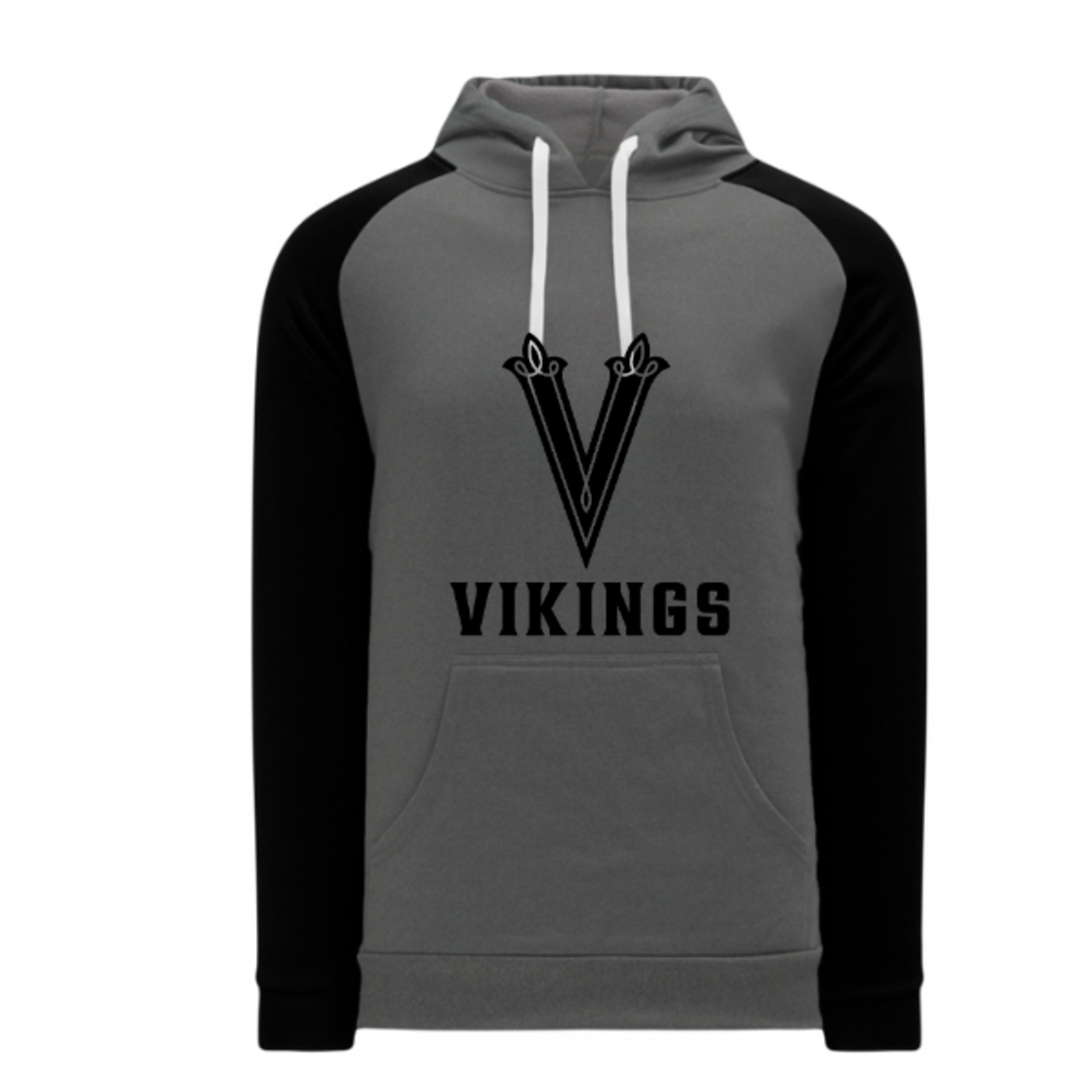 AK AIC Vikings AK Grey/Black Lace Up Hoodie (YOUTH)