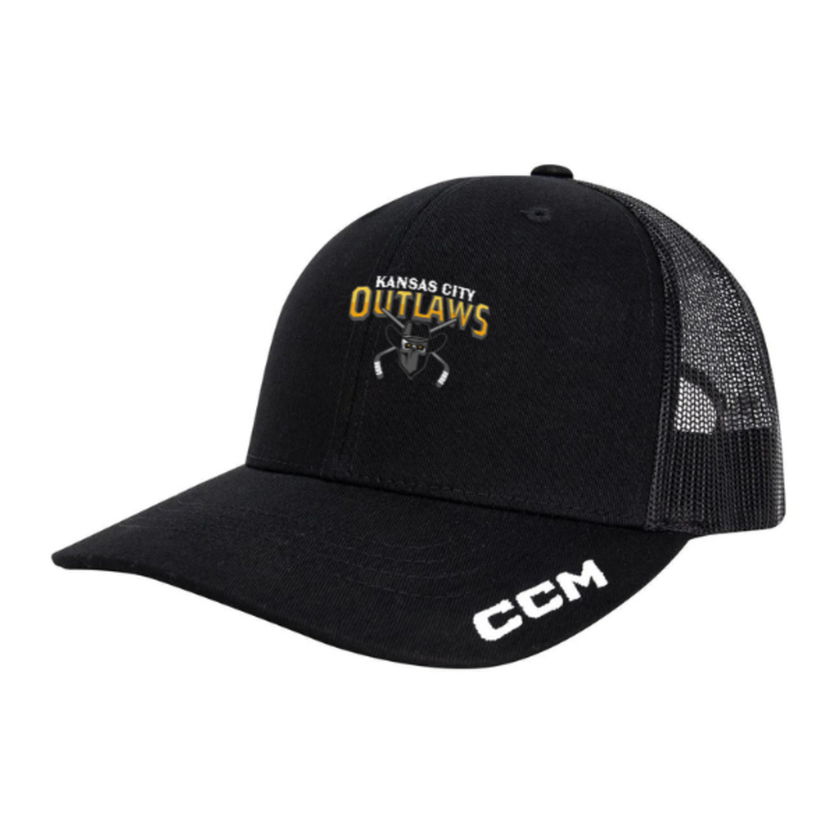 CCM KC Outlaws CCM Trucker Hat (BLACK) SENIOR