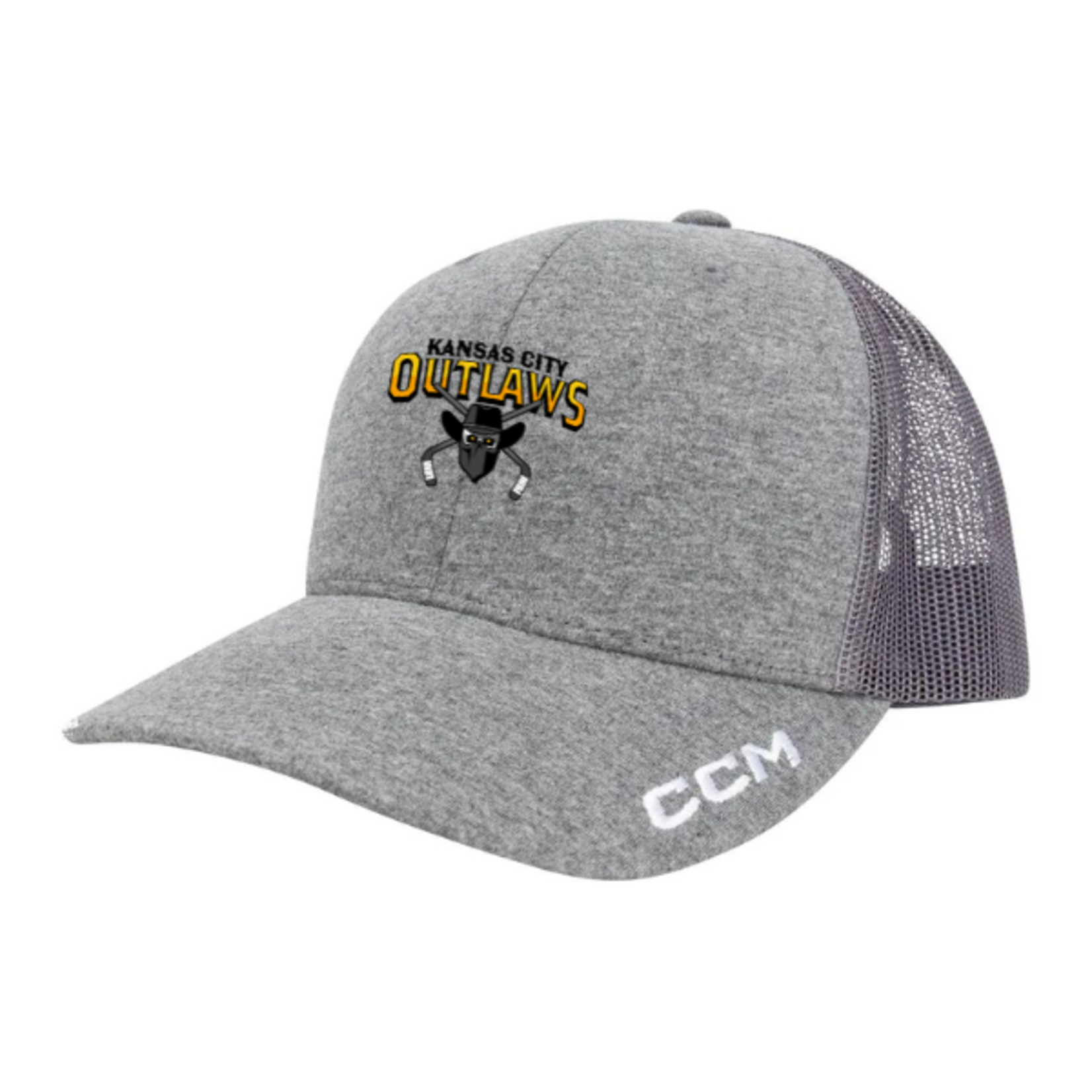 CCM KC Outlaws CCM Trucker Hat (Grey) SENIOR