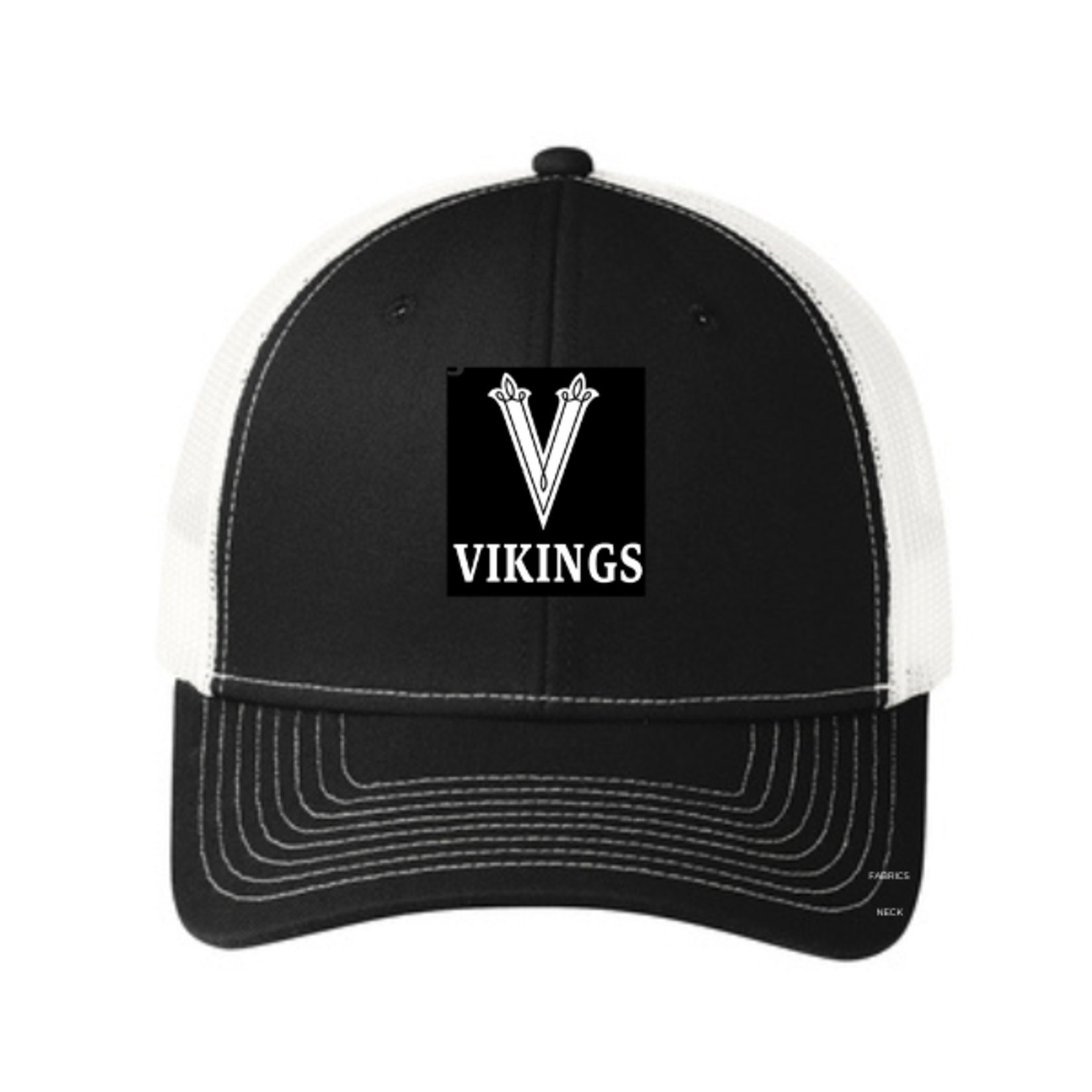 Port Authority AIC Vikings C112 Trucker Hat (Black/White)